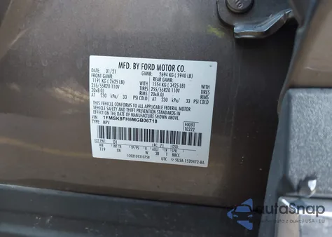 2021 Ford Explorer Limited из США, поврежденный, VIN 1FMSK8FH6MGB06718